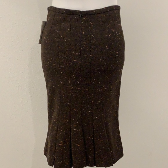NWT Friponne Paris Gorgeous Brown tweed skirt - Picture 4 of 7